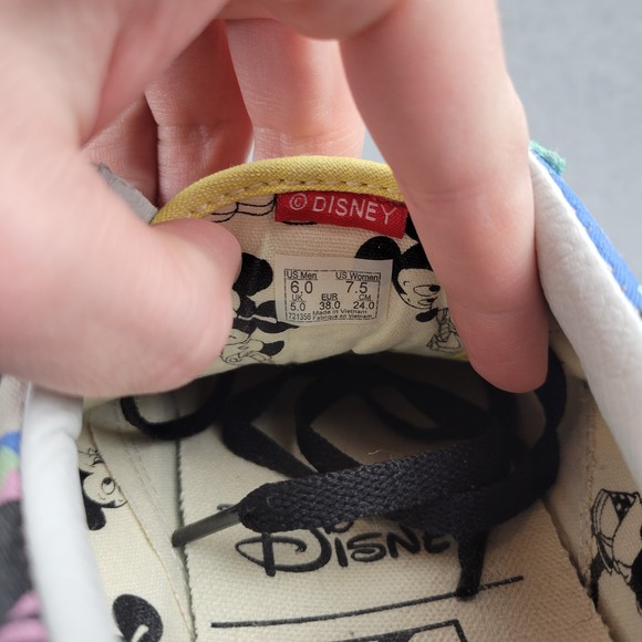 Vans X Disney Old Skool 80s Mickey Mouse Sneakers Womens 7.5 Checkerboard Skater - Picture 10 of 11